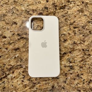 White silicone Apple iPhone 12 Pro Max Case